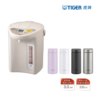 【TIGER 虎牌】日本製微電腦電熱水瓶 3L(PDR-S30R/保溫瓶MMZ-K035)