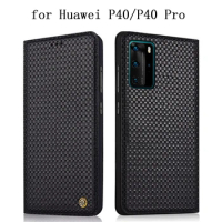 Fashion Genuine Leather Phone Case for Huawei P40 P40+ Case Business Flip Protective Shell Cover for Huawei P40 Pro P40Pro Plus