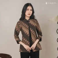 Hadinata Batik Premium Blouse Batik Wanita Superfine Sarkara Sogan XL