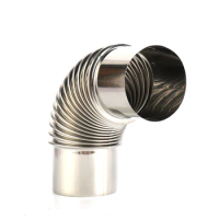 Stainless Steel Windproof Cap 90 Degree Elbow Gas Heater Exhaust Pipe Decorative Cap Flue Stove Pipe Smoke Exhaust Pipe