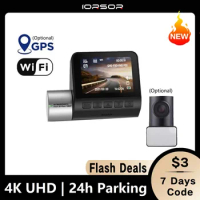Dashcam 4K GPS WIFI 24h Parking Monitor Dash Cam for Car Dvr Dual Camera Front and Rear Night Vision Dvrs Mini Video Registrator