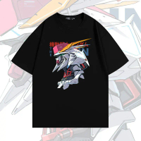Mobile Suit Gundam Anime 200g Polyester Short Sleeve T-Shirt Men Women Summer Trendy Brand Student L