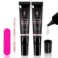 New Upgraded 5s Quick Drying 10g Nail Glue for Press Ons & 10ml Nail Glue Remover No Need for UV Nai