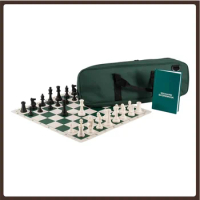 Portable Plastic Chess Pieces Staunton Professional Travel Folding International Chess Set Backpack Scacchi Intellectual Game