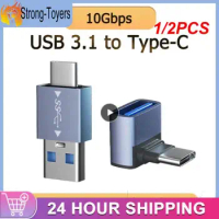 1/2PCS 3.1 Type-C OTG Adapter Type C USB C Male To USB Female Converter For Macbook Redmi S20 USB C OTG Connector