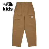 【The North Face 官方旗艦】北面兒童棕色吸濕排汗涼感防曬休閒長褲｜87Z2173