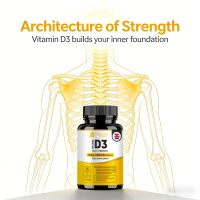 Vitamin D3 4000IU Liều Cao. Hỗ Trợ Miễn Dịch, Tăng Cường Hấp Thu Canxi Cho Xương Và Cơ Chắc Khỏe, Dễ