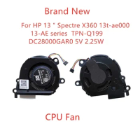 New Laptop CPU GPU Cooling Fan For HP 13" Spectre X360 13t-ae000 13-AE series fan TPN-Q 199 fan DC28000GAR0 5V 2.25W