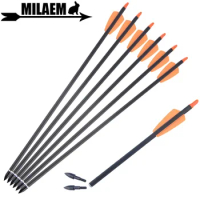 15inch Archery Carbon Arrows Bow Arrow Carbon Arrows ID6.2mm Crossbow Bow Hunting Shooting Accessories