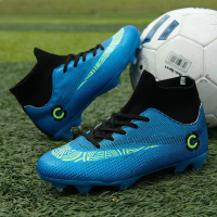 CR7 high-top football boots for men and boys, featuring broken studs for grip and long studs suitabl