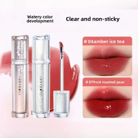 Judydoll Lip Gloss Berkilat Cahaya Cermin #04 Amber Ice Tea & #07 Frost Roasted Pear Watery Color De