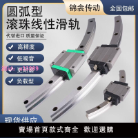 國產替換THK圓弧導軌HCR12/15/25/35/45/65A+60/100R150R弧形滑塊