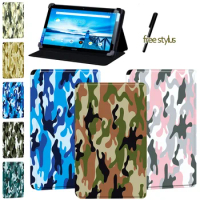 Anti-Dust Cover Case for Lenovo Tab P10/Lenovo Smart Tab P10 10.1 Inch - Camouflage Pattern Flip Leather Tablet Cover Case
