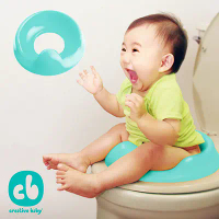 【美國 Creative Baby】創寶貝 多功能幼兒學習馬桶軟墊 蜜桃粉 / 藍綠色-藍綠色