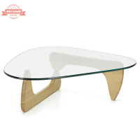 簡約小戶型客廳玻璃邊幾橢圓形小桌子組合北歐現代大理石巖板茶幾