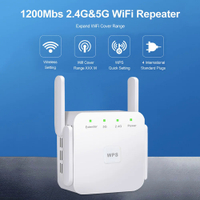 1200Mbps WiFi Repeater Wireless  5G Wifi Amplifier Signal Wifi Extender Network Wifi Booster 5 Ghz Long Range Wi-fi Repeater