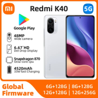 xiaomi redmi k40 Android 5G Unlocked 6.67 inch 12GB RAM 256GB ROM All Colours in Good Condition Original Cell phone used phone