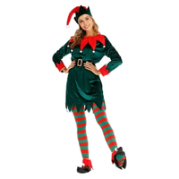 免運 聖誕節服飾 2021新款圣誕精靈女款套裝酒吧派對氛圍烘托多尺碼圣誕女士節日裝 聖誕節套裝