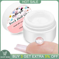 Solid Factory Sticky Gel Tranparent Clear Color Supplier Diamond Thick Nail Gel Diamond Decoration Glue Stick Gel Firm Gel