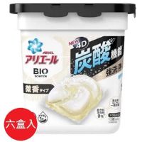 日本版【P&amp;G】ARIEL 2021年新款 4D立體盒裝洗衣膠球(12顆入)-微香白竹-六入組