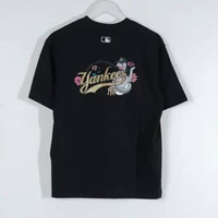 Kaos MLB NY YANKEES FLOWER SNAKE GOLD BLACK TSHIRT 100% ORIGINAL Size XL