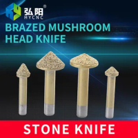 1PCS Hongyang stone engraving machine cutter marble granite mushroom head lettering knife tombstone diamond V-shaped cutter