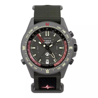 Timex Jam Tangan Pria Timex Expedition TW2W91100 Tide Temp Compass Green Dial Green Fabric Strap