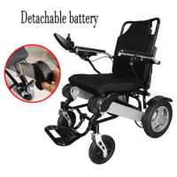 four wheels 250W lightweight D09 aluminum alloy electric wheelchair with 24V 15AH lithium battery