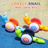 Mainan Anak Siput Tarik Goyang Tali Berjalan Jalan Lampu Led Peta Toys Nyala Musik Music Suara Lovel