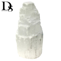 5cm Natural Raw Selenite Lamp Rockery Crystal Gemstone Tower Meditation Reiki Healing Mental remove negative energy Home Decora