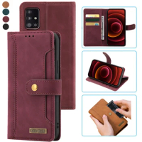 For Samsung Galaxy A51 case magnetic flip Leather Phone Cover on For Samsung A51 case A515F Coque Samsung A51 5G case A516B