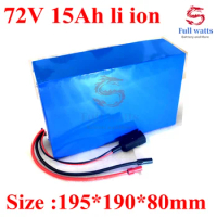 72v lithium battery 72v 15Ah li ion electric battery 30A BMS 20S 72V for 2000w electric scooter kit bike bicycle + Charger