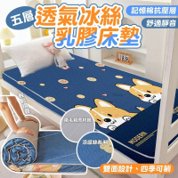 Zhuyin 床墊 雙面冰絲乳膠床墊尺寸雙人軟墊150x200cm(宿舍床墊/雙人床墊/折疊床墊)