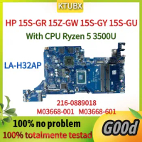 LA-H32AP.For HP 15S-GR 15Z-GW 15S-GY 15S-GU Laptop Mainboard.With CPU Ryzen 5 3500U.216-0889018 M03668-001 M03668-601