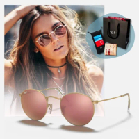 【RayBan 雷朋】經典圓形水銀太陽眼鏡(RB3447-112/Z2 53mm 水銀鏡片)
