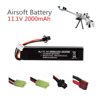 11.1v Lipo Battery for Water Gun Airsoft 11.1V 3S 2000mAh 30C 452096 battery for Airsoft BB Air Pistol Electric Toys Guns Parts