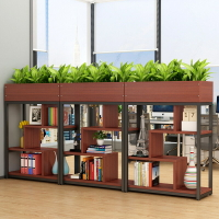 鐵藝矮隔斷置物架辦公室屏風展示架花架簡約書櫃落地玄關花槽