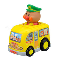 小禮堂 麵包超人 迷你巴士玩具車《小.黃.綠帽子.坐姿》適合3歲以上兒童