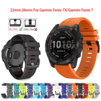 22/26mm QuickFit Smart Watch For Garmin Fenix 7 7X 6 6X Pro 5 5X Plus Forerunner 935 945 955 Silicone Strap Bracelet Accessories