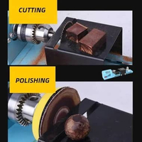 DRUN Mesin Bubut Kayu Mini Lathe Beads Woodworking 150W - X707, Praktis dan Kuat - Cocok untuk Mengu