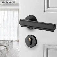 Indoor Mute Zinc Alloy Door Locks Bedroom Magnetic Suction Security Door Lock Bathroom Split Door Handle Lockset Home Hardware