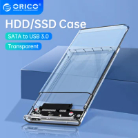 ORICO 2.5'' HDD SSD Case Transparent HDD Case SATA to USB 3.0 Hard Drive Case External 2.5 HDD Enclosure HDD SSD Disk Case Box