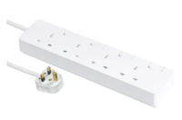 施耐德電器 Schneider Electric Schneider 13A 四位獨立開關安全插座 連3米線 白色