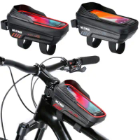 Bicycle Bag Cycling Top Front Tube Frame Bag Waterproof For 4.7"-6.7'' screen Phone Case Storage Touch Screen MTB Road Bike Bag