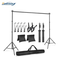 Photography Backdrop Stand 2.6MX3M Adjustable Photo Studio Background Support System Backdrops With Carry Bag Green Screen Frame