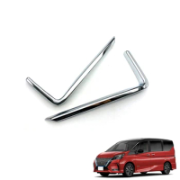 For Nissan Serena 2020+ Car Accessories Abs Chrome Rear Reflector Fog Light Lamp Cover Trim Bezel Frame Styling Garnish