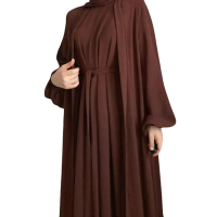 Set Dua Keping Baju Kurung dan Shawl Arab Pashmina Warna Biru Hijau Rose Gold gadis kurung abaya a