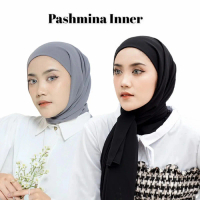 Hijab Pashmina Inner 2in1 Bahan Ceruti Babydoll  grade A Ukuran 180x75 / kerudung Pashmina wanita ka