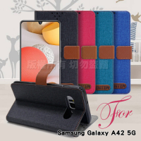 GENTEN for Samsung Galaxy A42 5G 自在文青風支架皮套