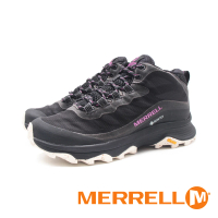 【MERRELL】女 MOAB SPEED MID GORE-TEX防水中低筒健行運動鞋 女鞋(黑紫)